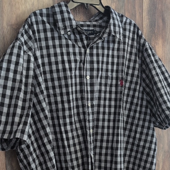 Polo Ralph Lauren Other - US Polo Ralph Lauren Checkered Black/Gray Big&Tall Button Down Shirt 2XLT  -806F